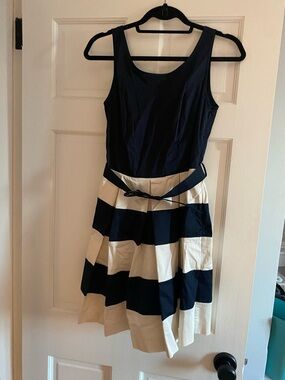 Banana Republic | Dresses | Banana Republic Size 4 Midi Dress Stretch In  Blue And Black Color | Poshmark